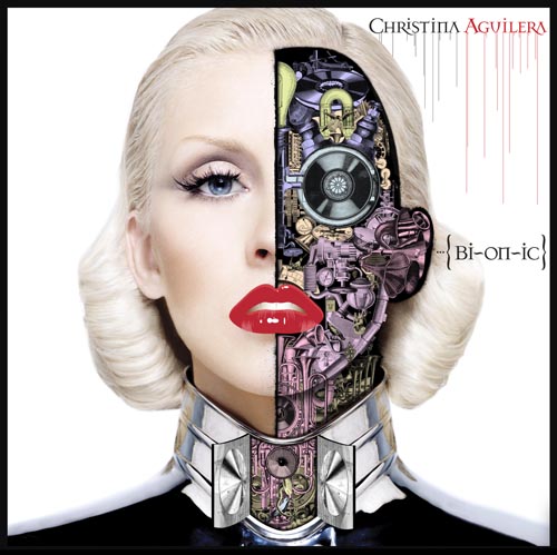 For an example in music, notice the album cover for Christina Aguilera's 